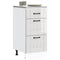 vidaXL - Keuken - onderkast - Lucca - bewerkt - hout - hoogglans - wit