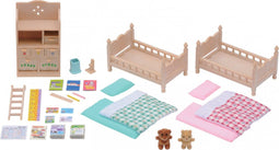 Sylvanian Families 4254 kinderslaapkamermeubels- inrichting poppenhuis- stapelbed- 25 onderdelen- 2 knuffelbeertjes