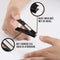 Podec nagelknipper set 2 stuks zwart – vingernagels en teennagels – rvs