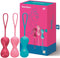 Satisfyer Balls, lustkogels trainings-set, bonte dubbele kogels met vibratie voor meer lust, 3,4 cm, 3 delen