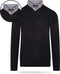 Pierre Cardin - Heren Sweaters Mock Pullover - Zwart - Maat S