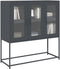 vidaXL - Dressoir - 100,5x39x107 - cm - koudgewalst - staal - antracietkleurig
