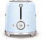 Smeg TSF01PBEU - Broodrooster - 950W 2 sleuven 6 bruining-niveaus - Pastelblauw