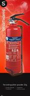 Smartwares Brandblusser 10.014.68 - Poeder - 2Kg - Brandklasse ABC - Incl. Ophangbeugel
