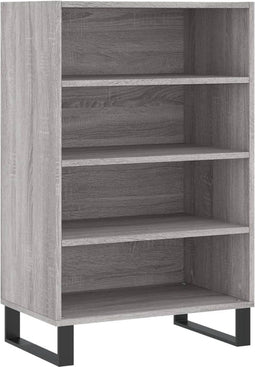 vidaXL - Hoge - kast - 57x35x90 - cm - bewerkt - hout - grijs - sonoma - eikenkleurig