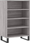 vidaXL - Hoge - kast - 57x35x90 - cm - bewerkt - hout - grijs - sonoma - eikenkleurig