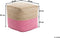 KIRAMA - Poef - Beige/Roze - 44 cm - Katoen