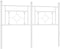 vidaXL - Hoofdbord - 140 - cm - metaal - wit