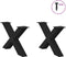 vidaXL - Salontafelpoten - 2 - st - X-vormig - 70x(42-43) - cm - staal - zwart