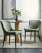 EVERLY - Eetkamerstoel set van 2 - Groen - Polyester
