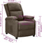 vidaXL Fauteuil verstelbaar stof taupe