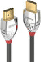 Lindy 37870 - HDMI-kabel - 4K UHD 0.50 m - Zilver Zwart