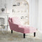 vidaXL - Chaise - longue - met - kussen - en - rechterarmleuning - fluweel - roze