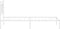 vidaXL - Bedframe - met - hoofdbord - metaal - wit - 90x190 - cm