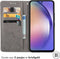 iMoshion Hoesje Geschikt voor Samsung Galaxy A55 Hoesje Met Pasjeshouder - iMoshion Mandala Bookcase - Grijs