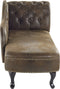 NIMES - Chaise longue - Donkerbruin - Rechterzijde - Kunstsuède