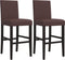 vidaXL - Barstoelen - 2 - st - massief - rubberhout - en - kunstleer