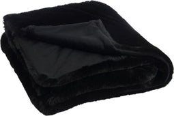 J-Line Plaid Cutie - Fleece Deken – Polyester – 180x130 cm – Zwart