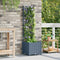 vidaXL - Tuinbak - met - Trellis - Lichtgrijs - 40x40x143 - cm