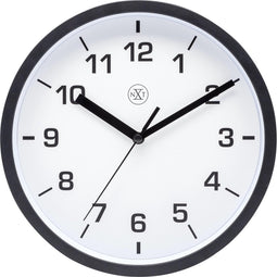 nXt - Wandklok - 20cm - Plastic - Zwart - 'Easy Small'