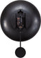 nXt - Wandklok - 30 cm - Plastic - Zwart - 'Bowl'