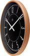 nXt - Wandklok - 30 cm - Plastic - Zwart / Matt Roze - 'Jason'