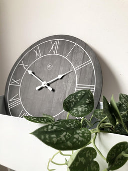 nXt - Wandklok - 40 cm - Hout - Zwart - 'Paul'