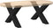 vidaXL - Salontafelpoten - 2 - st - X-vormig - 70x(42-43) - cm - staal - zwart