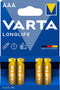Varta 4103 - AAA Alkaline Wegwerpbatterij 1,5 V - Geel (4 stuks)