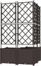 vidaXL - Tuinbak - met - Trellis - 3 - st - Bruin - 80x80x143 - cm