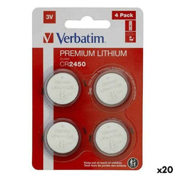 Verbatim CR2450 - Lithium Knoopcelbatterijen - 20 stuks (4 Onderdelen)