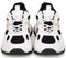 POSH by Poelman GIGI - Dames sneakers - Chunky zool 7 cm - Zwart/beige
