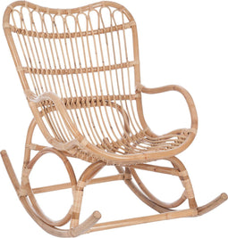 J-Line schommelstoel - rotan - naturel