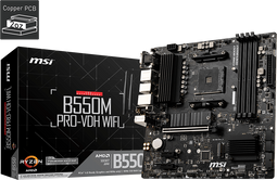 MSI B550M PRO-VDH WIFI - Moederbord Micro-ATX AM4 - 4x DDR4 128GB Wi-Fi 5 (802.11ac)