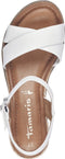 Tamaris Essentials - Dames Sandalen - Hakhoogte 4,5 cm - Wit - Maat 41