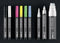 Sigel krijtstift - beitelpunt 5-15mm - wit - SI-BA171