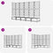vidaXL - Tuinplanter - met - Trellis - 5 - stuks - - - Wit - 120x120x125,5 - cm