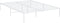 vidaXL - Bedframe - metaal - wit - 150x200 - cm