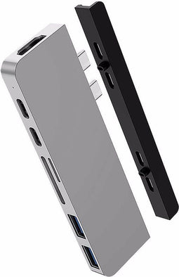 Hyper HyperDrive DUO - 7-in-2 USB-C Hub - 1x HDMI 4K 60Hz 2x USB-C 5Gbps - Grijs