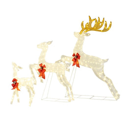 Coast 3-delige LED rendier familie XXL - 330 warmwitte LED's - Bok 136x41x152 cm / Hinde 86x20x107 cm / Kalf 48x20x74 cm