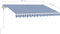 vidaXL - Luifel - vrijstaand - automatisch - 300x250 - cm - blauw - en - wit