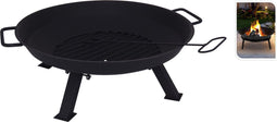 Vuurschaal Metaal 4 Poten Diameter 56cm Zwart | Terrashaard met pook