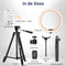 Studio ME Ringlamp 10 inch - Ring Light - 30 Lichtstanden - Zwart - Incl. Afstandsbediening & Mini Tripod