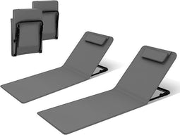 WOLTU LS006dgr-2 - set van 2 strandmatten met rugleuning 3 standen - donkergrijs (2 stuks)