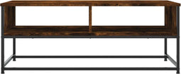 vidaXL - Salontafel - 100x51x40 - cm - bewerkt - hout - gerookt - eikenkleurig