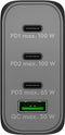 Goobay 65555 - Thuislader - 4-poorts USB-C PD 100W - GaN