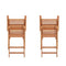 Set van 2 opvouwbare tuinstoelen in eucalyptus FSC - 57,5x56x90cm