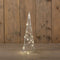 Anna's Collection LED kegel kerstboom lamp - zilver - metaal- H40