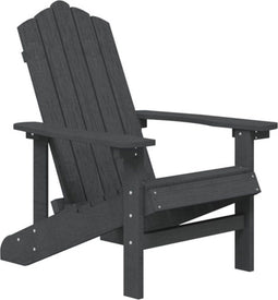 vidaXL - Tuinstoel - Adirondack - HDPE - antracietkleurig