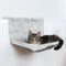 Trixie - Kattenmand - Radiator Hangmat Harvey - Langhaar Pluche/Velours - Wit Zwart - 45X31X26 CM